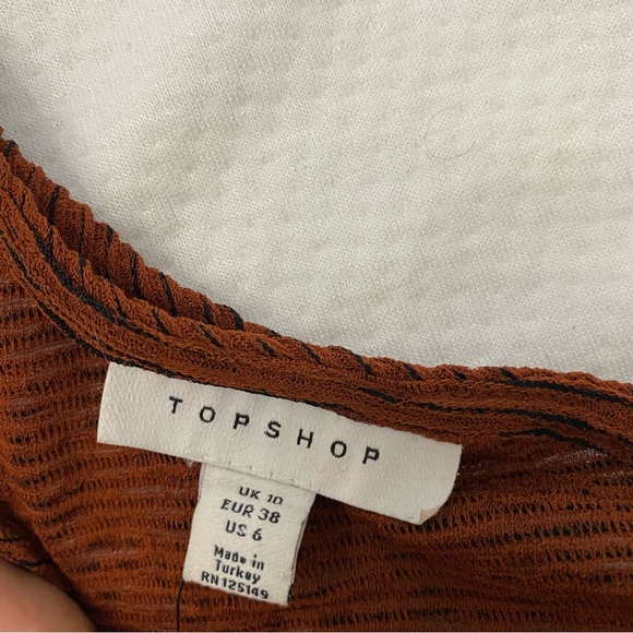 TOPSHOP | Burnt orange one shoulder Maxi dress - Picture 8 of 9